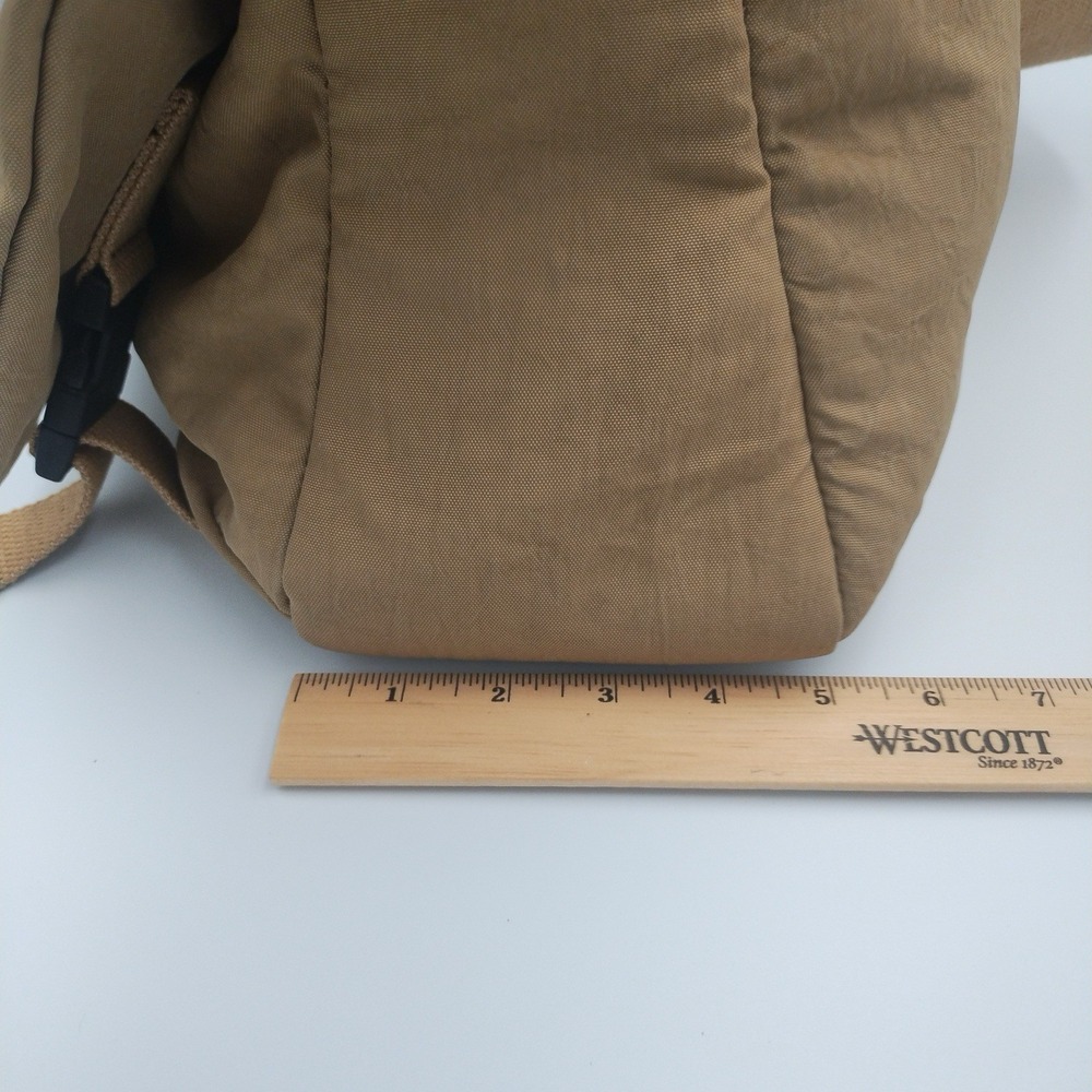 Vintage Kipling Messenger Bag Khaki Tan Nylon Crossbody  y2k Monkey Charm EUC - Picture 14 of 15